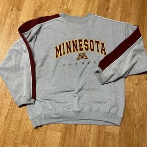 Oversized U OF M sweatshirt.